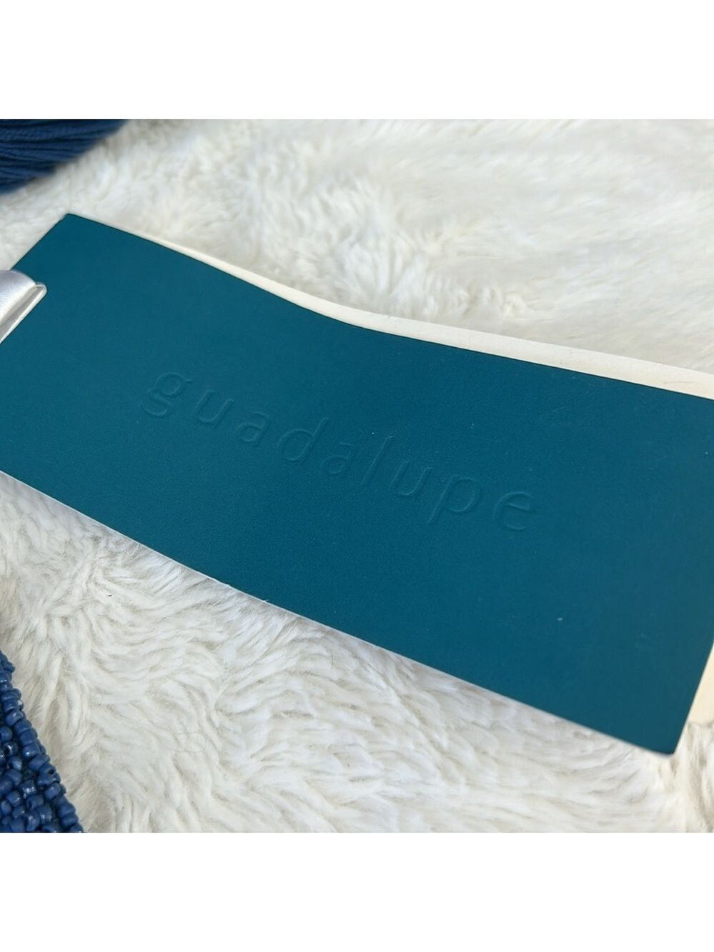 NWT Guadalupe Cacatua Beaded Clutch in Blue - Picture 8 of 8